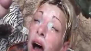 Bogata kompilacja wytrysków na twarz