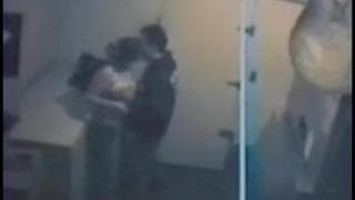 Para się jebie a kamera przemysłowa nagrywa