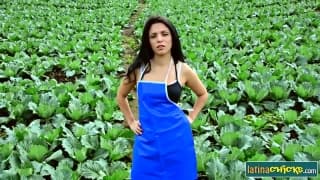 Latynoską pracownicę zerżnie jej czarny nadzorca!