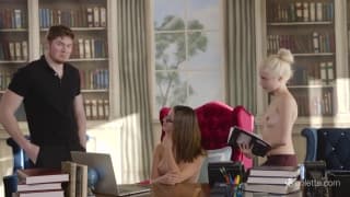 Orgia w bibliotece uniwerku z Piper Perri i Kittina Ivory