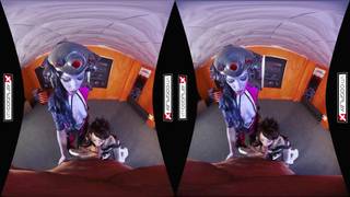 Scena cosplay w POV, obciąganie kutasa w wirtualu