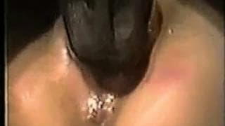 Video vintage, dwaj Murzyni rżną dojrzałą brunetkę