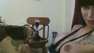 Wytatuowana Harley Trap wali kutasa