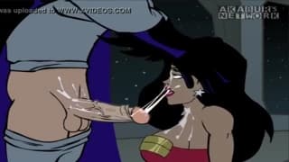 Animowany Batman pierdoli Wonder Woman w dupę