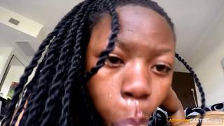 Afrykańskie dziwki robią to na porno castingach