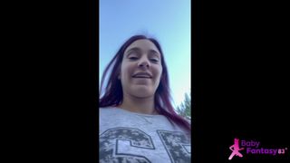 Seksowna Francuzka Babyfantasy83 pieprzy nieznanego faceta w lesie!